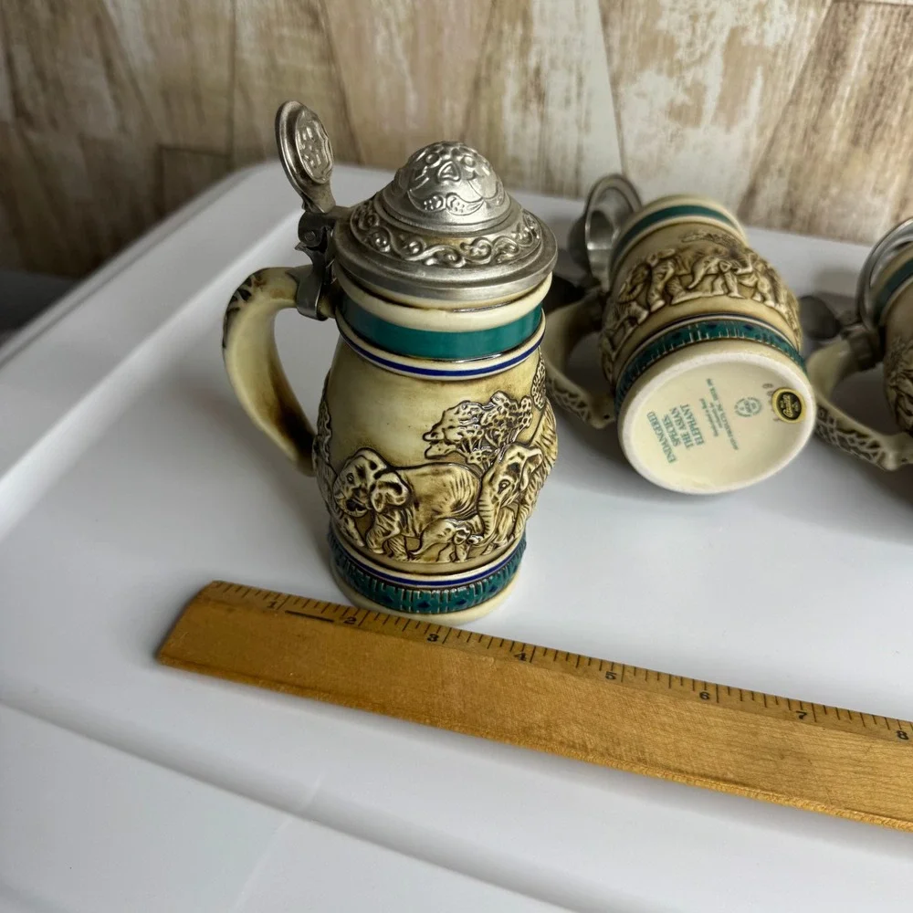 3‎ Avon Collectibles Endangered Species Asian Elephant STEIN